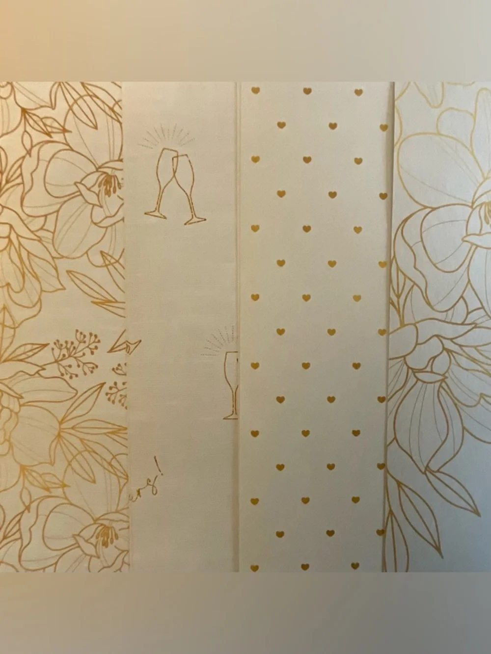 Wedding/Bridal 12”x12” Single-Sided Scrapbooking Paper/Gold Alphabet Stickers